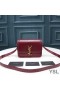 Yves Saint Laurent Small Solferino Satchel In Box Leather Burgundy/Gold