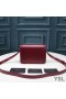 Yves Saint Laurent Small Solferino Satchel In Box Leather Burgundy/Gold
