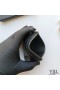 Yves Saint Laurent Tiny Monogram Card Case In Grained Leather Black