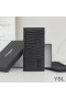 Yves Saint Laurent Tiny Monogram Continental Wallet In Crocodile Embossed Leather Black