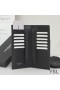 Yves Saint Laurent Tiny Monogram Continental Wallet In Crocodile Embossed Leather Black