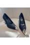 Yves Saint Laurent Vesper Pumps In Tweed and Leather Black