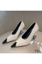 Yves Saint Laurent Vesper Pumps In Tweed and Leather White