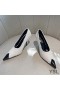 Yves Saint Laurent Vesper Pumps In Tweed and Leather White