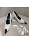 Yves Saint Laurent Vesper Pumps In Tweed and Leather White