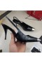 Yves Saint Laurent Vesper Slingback Pumps In Alligator Leather Black