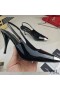 Yves Saint Laurent Vesper Slingback Pumps In Patent Leather Black