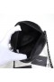 Yves Saint Laurent Vinyle Round Camera Bag In Grained Matelasse Leather Black