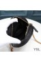 Yves Saint Laurent Vinyle Round Camera Bag In Grained Matelasse Leather Black/Gold
