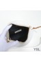 Yves Saint Laurent Vinyle Round Camera Bag In Grained Matelasse Leather White/Gold
