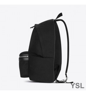 Yves Saint Laurent City Backpack In Canvas Black