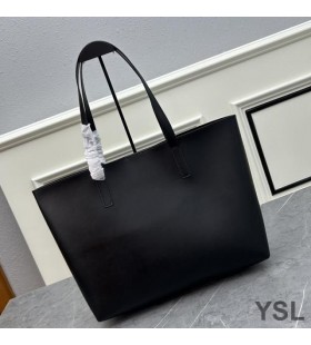 Yves Saint Laurent Large Shopping Bag In Leather Black