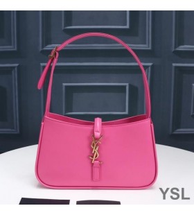 Yves Saint Laurent Le 5 A 7 Hobo Bag In Smooth Leather Rose/Gold