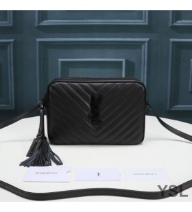 Yves Saint Laurent Lou Camera Bag In Matelasse Leather Black
