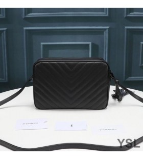 Yves Saint Laurent Lou Camera Bag In Matelasse Leather Black