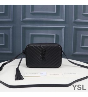 Yves Saint Laurent Lou Camera Bag In Quilted Leather Black