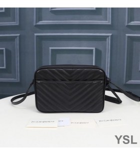 Yves Saint Laurent Lou Camera Bag In Quilted Leather Black