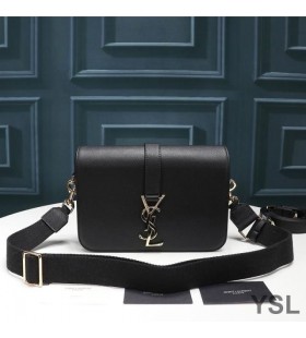 Yves Saint Laurent Medium Universite Bag In Textured Leather Black/Gold