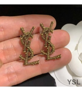 Yves Saint Laurent Opyum Earrings In Berber Metal Gold