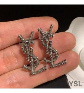 Yves Saint Laurent Opyum Earrings In Berber Metal Silver