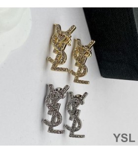 Yves Saint Laurent Opyum Earrings In Metal and Crystal