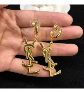 Yves Saint Laurent Opyum Pendant Earrings In Metal Gold