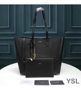 Yves Saint Laurent Shopping Bag In Leather Black