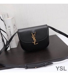 Yves Saint Laurent Small Kaia Satchel In Smooth Vintage Leather Black/Gold