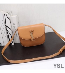 Yves Saint Laurent Small Kaia Satchel In Smooth Vintage Leather Brown/Gold