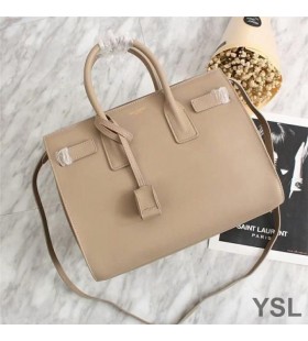 Yves Saint Laurent Small Sac De Jour Bag In Leather Apricot