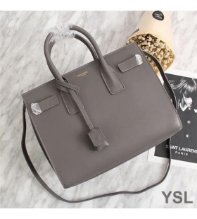 Yves Saint Laurent Small Sac De Jour Bag In Leather Grey