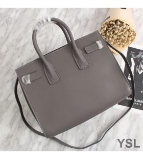 Yves Saint Laurent Small Sac De Jour Bag In Leather Grey