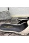 Yves Saint Laurent Bianca Slides Em Couro Liso Branco