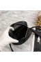 Yves Saint Laurent Blogger Bolsa Em Couro Preto/Prata