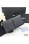 Yves Saint Laurent Grande Linha Zip Em Torno De Carteira Em Couro Grained Preto