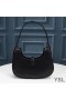 Yves Saint Laurent Le Fermoir Hobo Bag De Couro Preto Brilhante