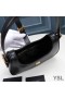 Yves Saint Laurent Le Fermoir Hobo Bag De Couro Preto Brilhante