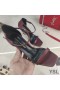 Yves Saint Laurent Opyum Sandálias Em Couro Liso com Ouro Calcanhar Borgonha