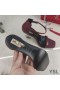 Yves Saint Laurent Opyum Sandálias Em Couro Liso com Ouro Calcanhar Borgonha