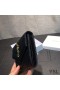 Yves Saint Laurent Pequeno Envelope Com Dobra Tripla Em Papel Carteira Em Grãos De Matelassê De Couro Preto/Ouro