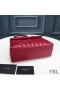 Yves Saint Laurent Pequeno Loulou Cadeia De Saco Em Y De Matelassê De Couro Vermelho/Prata