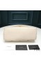 Yves Saint Laurent Pequeno Loulou Puffer Bolsa Em Couro De Cordeiro Acolchoado Branco/Prata