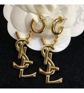 Yves Saint Laurent Opyum Pingente, Brincos Em Metal Dourado