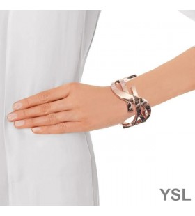 Yves Saint Laurent Opyum TorÃ§Ã£o Bracelete Em Metal Ouro Rosa