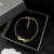 Yves Saint Laurent Opyum Pulseira Em Metal Dourado