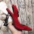 Yves Saint Laurent Opyum Slingback, Bombas De Camurça Preta com Salto Vermelho