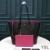 Yves Saint Laurent Shopping Bag Em Couro Preto/Rosa