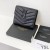 Yves Saint Laurent Pequeno Envelope Com Dobra Tripla Em Papel Carteira Em Grãos De Matelassê De Couro Preto