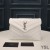 Yves Saint Laurent Pequeno Loulou Cadeia De Saco Em Y De Matelassê De Couro Branco/Prata