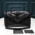 Yves Saint Laurent Pequeno Loulou Puffer Bolsa Em Couro De Cordeiro Acolchoado Preto
